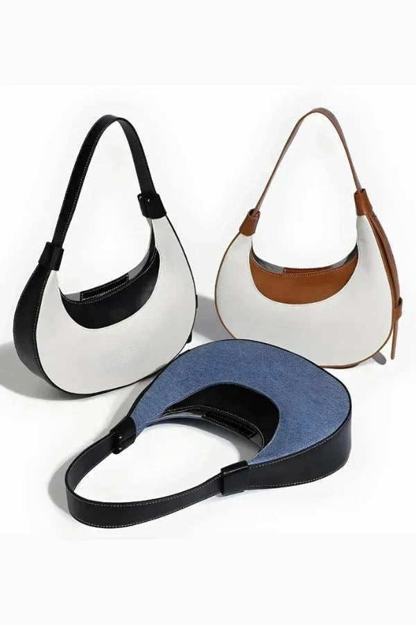 Half-moon shoulder and handbag