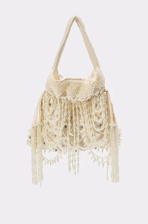 Pearl Tassel Clutch