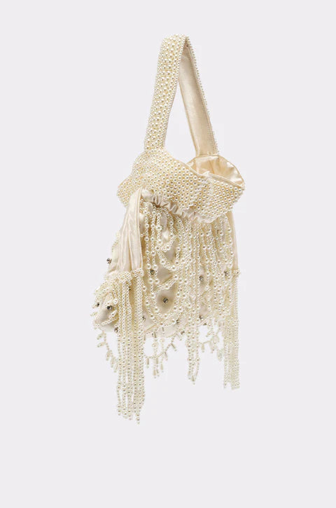 Pearl Tassel Clutch