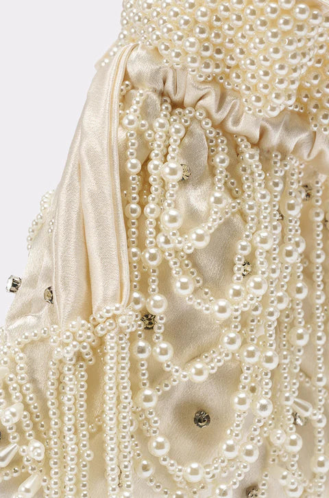Pearl Tassel Clutch