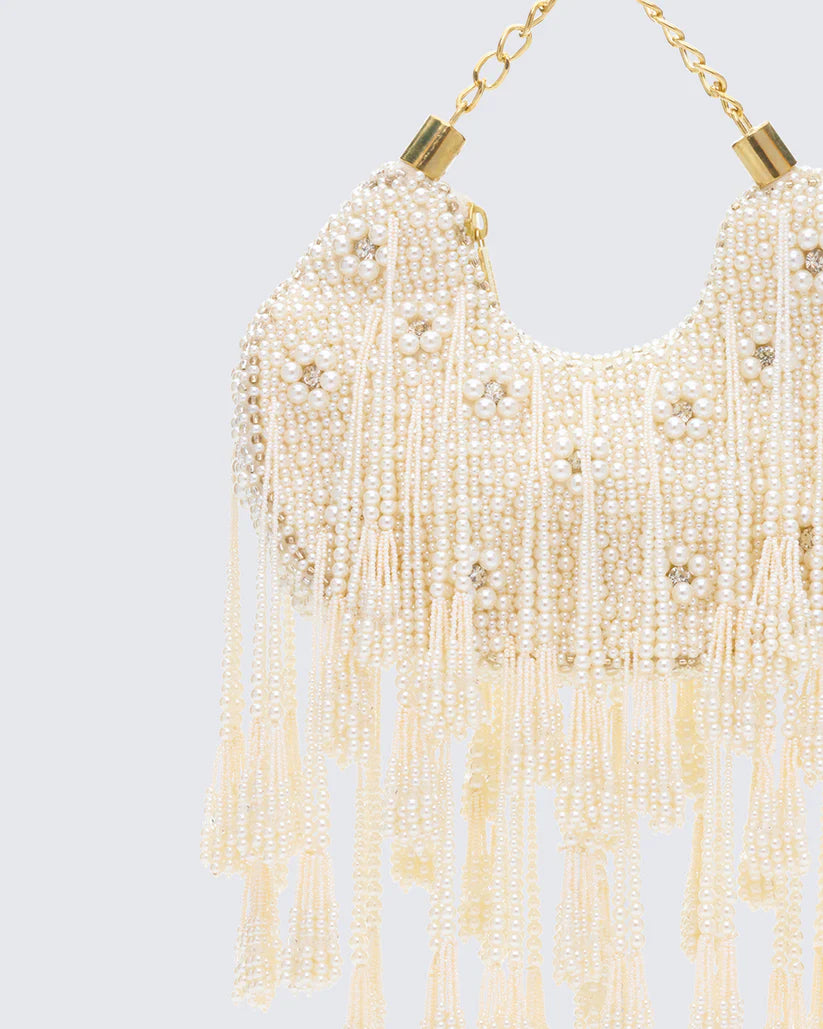 Ivory decorative pendant bag