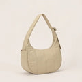 Quilted Nylon Crescent-Shaped Everyday Commuter Shoulder Bag