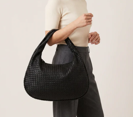 Spacious, High-Capacity PU Leather Hobo Crescent Shoulder Bag
